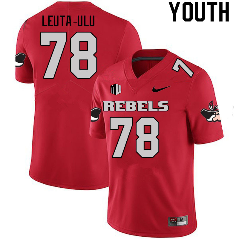 Youth #78 Jeminai Leuta-Ulu UNLV Rebels College Football Jerseys Sale-Scarlet - Click Image to Close